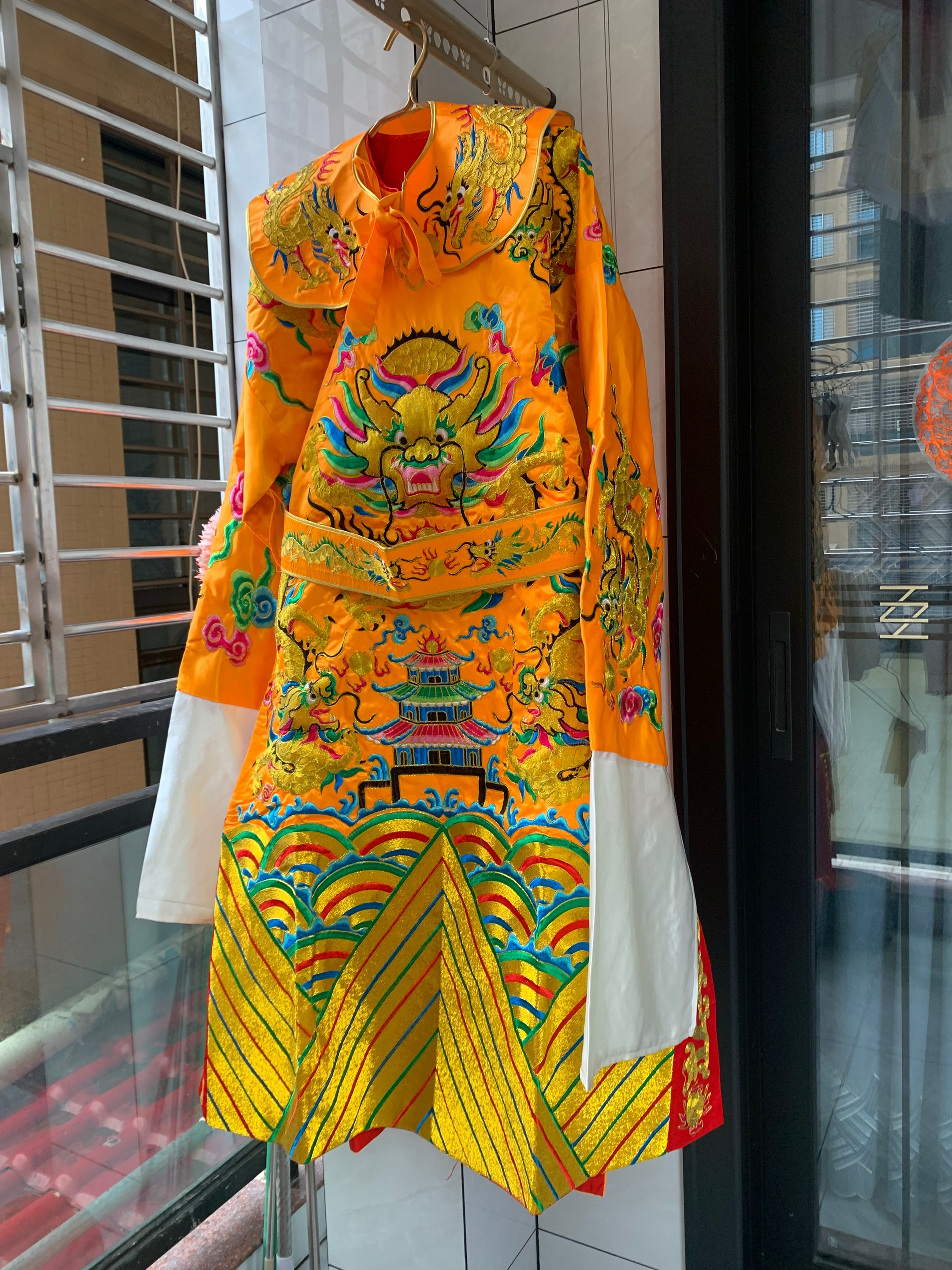 新款精品凸龙刺绣保生大帝玉皇大帝佛像妈祖娘娘龙袍绣品1.3米