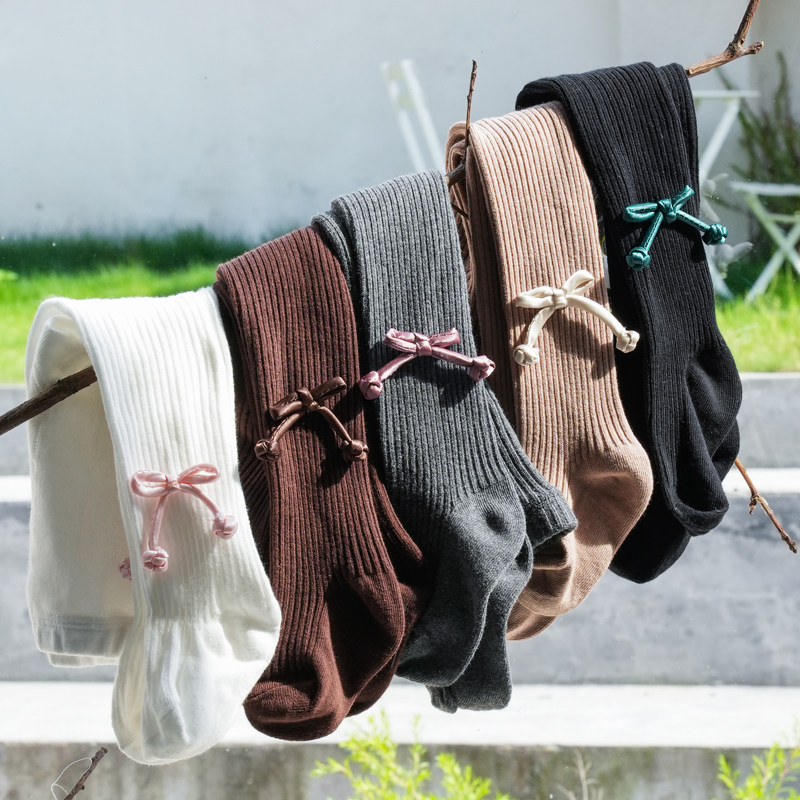 秋季中国风女童打底裤袜儿童连裤袜女宝宝新中式蝴蝶结连体打底裤,童装/婴儿装/亲子装,儿童袜子(0-16岁),淘宝优惠券,粉丝福利购,淘宝优惠卷