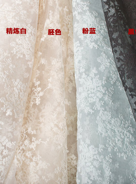 经典满幅面料婚纱裙子手工花边