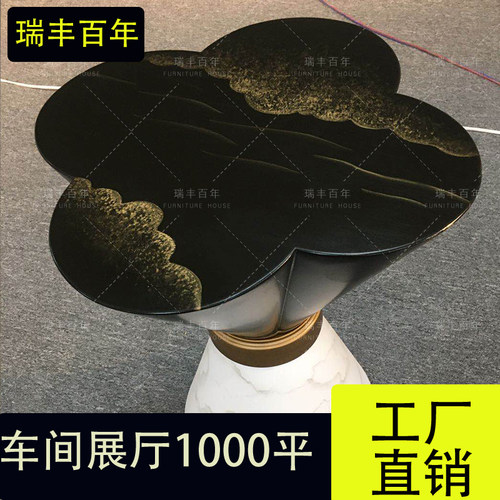 拉卡萨lacasa家具轻奢风格安德客厅彩绘角几边几黄金海岸马丁角几