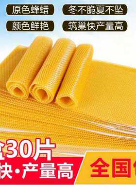 养蜂专用中蜂巢础蜂箱蜜蜂蜂蜡蜂脾蜂具怕怕深房巢础30张包