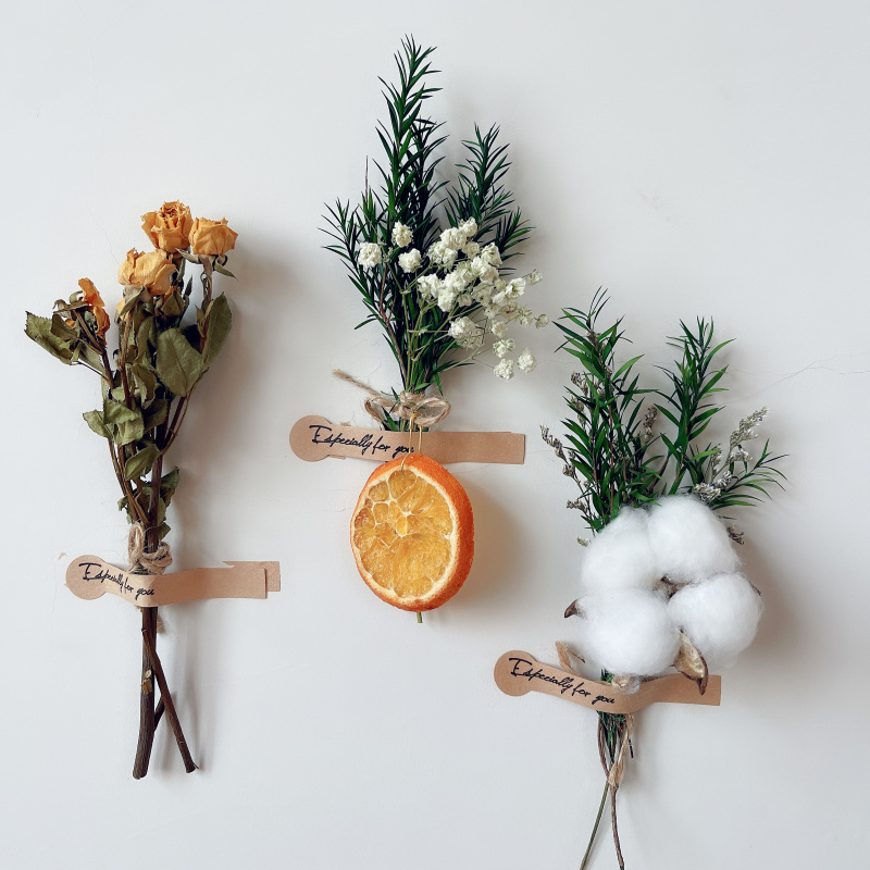 迷你干花霓虹玫瑰满天星