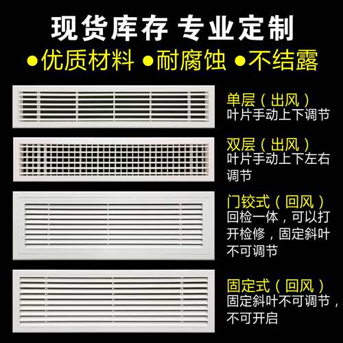 中央空调出风口百叶窗检修口
