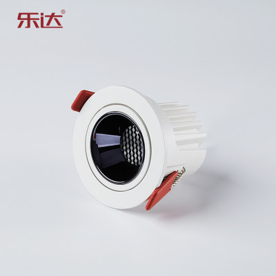 LED防眩射灯嵌入式家用客厅过道玄关3500K天花灯筒灯开孔75mm7W