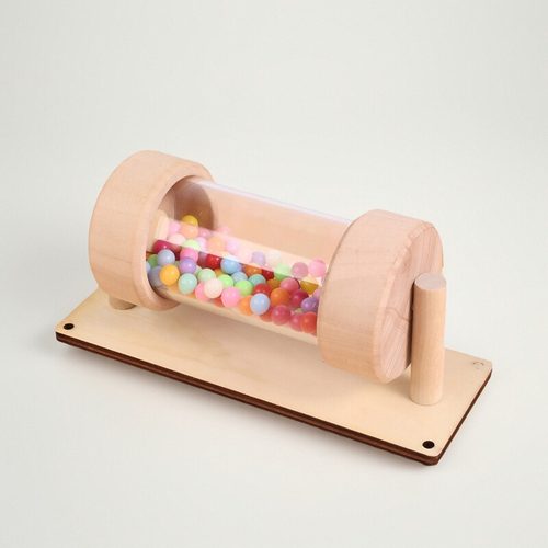 手摇雨声筒洞洞板配件DIY教玩具