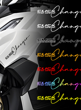 适用于本田CLICK125 150 160车头拉花字母踏板摩托车改装轮毂贴纸