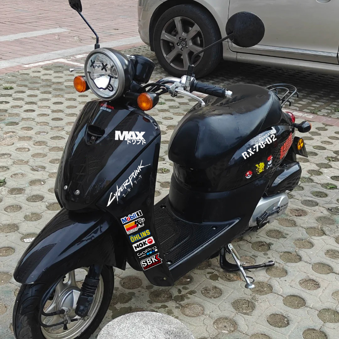 适用本田自由Today50改装饰创意文字贴纸车身赞助商拉花反光版画