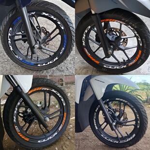 适用本田Click 125i 150i 160 V2 V3反光轮毂贴纸钢圈改装饰配件