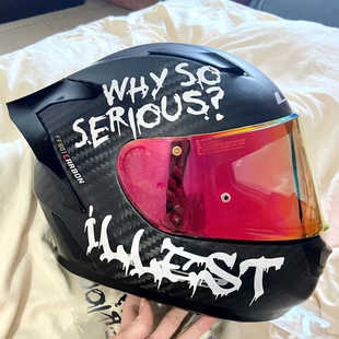 DIY小丑WHY SO SERIOUS头盔装饰贴纸JOKER电动车配件汽车反光车贴