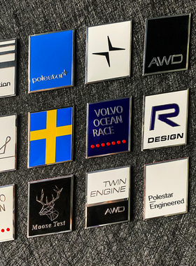 适用沃尔沃S60V60S80XC60XC90XC40S90金属车贴尾标遮挡划痕侧车标