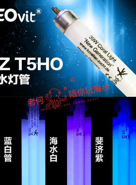 德国zeo KZ海水缸珊瑚缸SPS缸T5HO灯管24W39W54W 蓝 斐济 蓝白 白