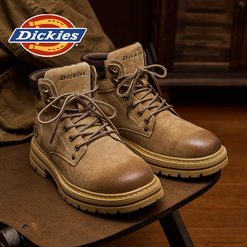 Dickies马丁靴男款2026新款冬季男鞋加绒棉鞋大黄靴工装雪地靴子,流行男鞋,马丁靴,淘宝优惠券,粉丝福利购,淘宝优惠卷
