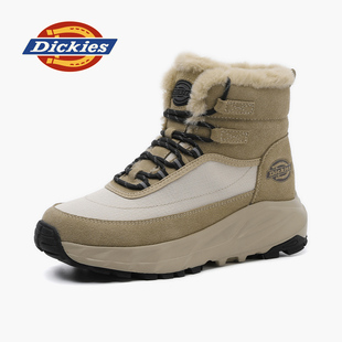 Dickies厚底雪地靴男冬季新款加厚全绒保暖男士棉鞋-20°御寒男鞋