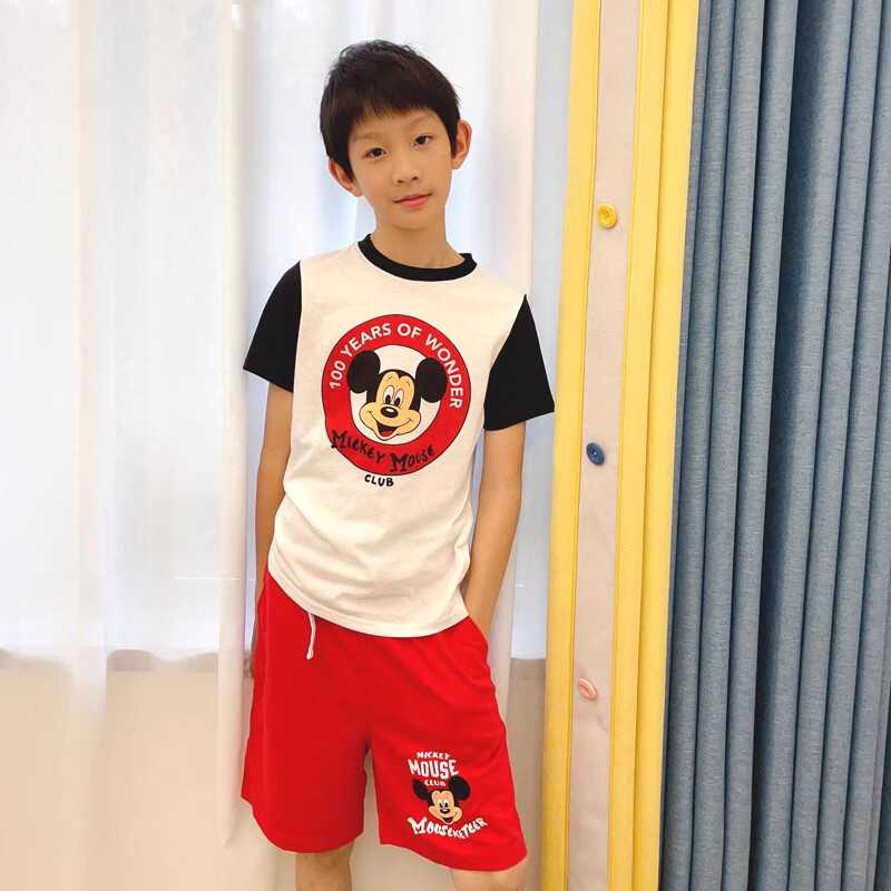 100-140高米奇衣服男童短袖短裤套装夏季二件套男童夏季套装