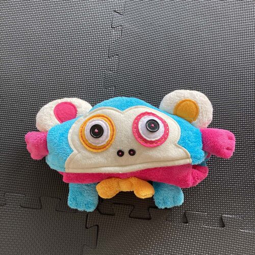 宝宝粉蓝色珊瑚绒卡通造型拉链衫