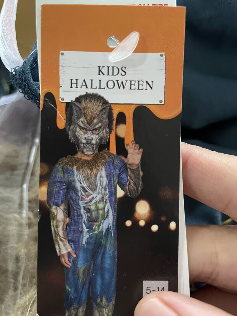 505瑕疵116高儿童万圣节吸血鬼猎人造型服狼人肌肉衣cos服连体衣