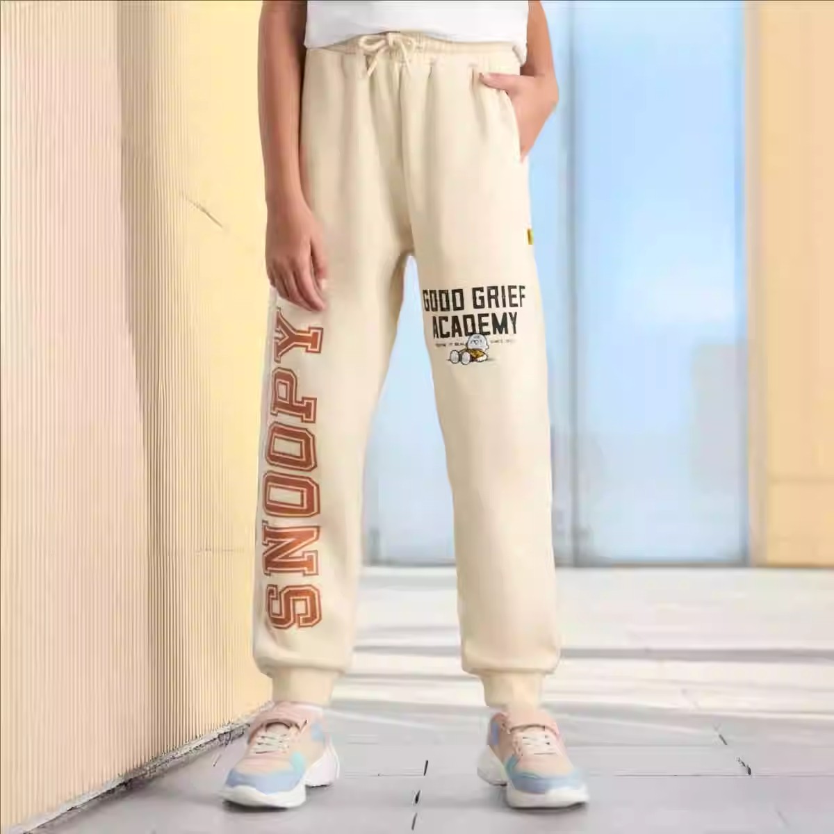 女童长裤春秋款薄绒儿童裤子女