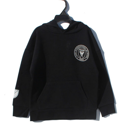 黑色卫衣男童加绒卫衣连帽