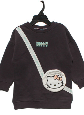 1-8岁primark外贸原单尾货薄绒女童中长款卫衣hello kitty卫衣