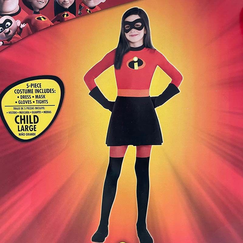 瑕疵90高超人女童表演裙宝宝节日超人总动员角色扮演cos服