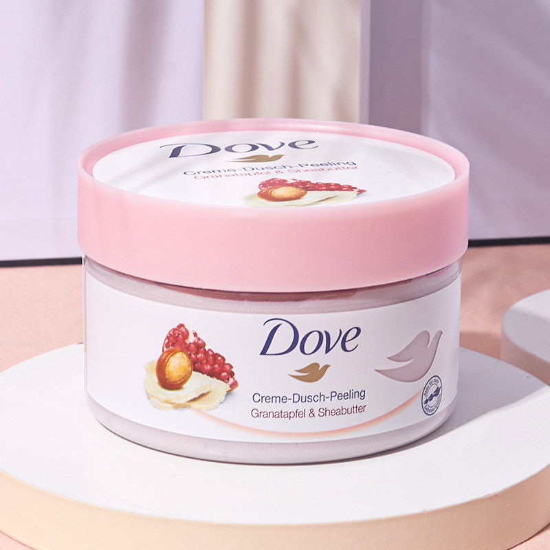 德国dove多芬石榴乳木果味滋润去角质持久留香冰淇淋磨砂膏225ml