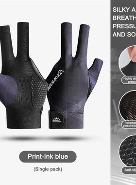 Open Finger Billiard Pool Gloves Adjustable Sticker Polyeste