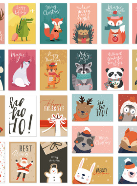 24pcs Christmas Greeting Card Envelop Merry Christmas Cards