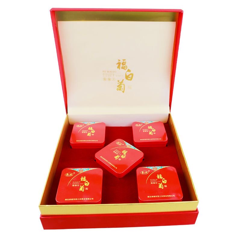 麻城福白菊茶之友胎菊王精品独立包装礼盒代用花草茶干菊花纯菊米