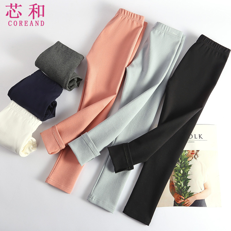 春秋白色外穿厚款宝宝纯棉打底裤