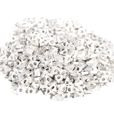 925银迷你方形三角碎银隔珠配件