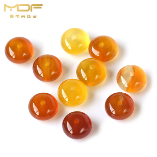 黄玛瑙算盘珠隔片垫片手串配珠