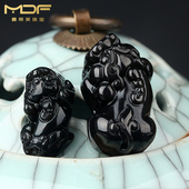 黑曜石貔貅吊坠项坠单个男女款 手工diy饰品项链串珠配珠手串配件