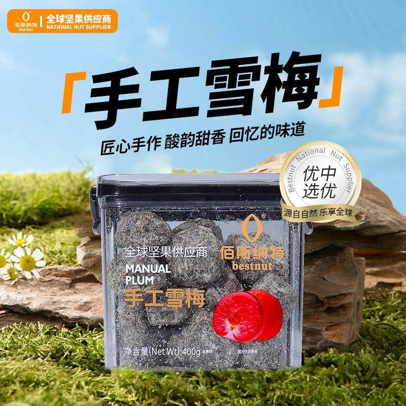 佰斯纳特蜜饯手工雪梅400g酸甜果脯零食特产杨梅果干孕妇