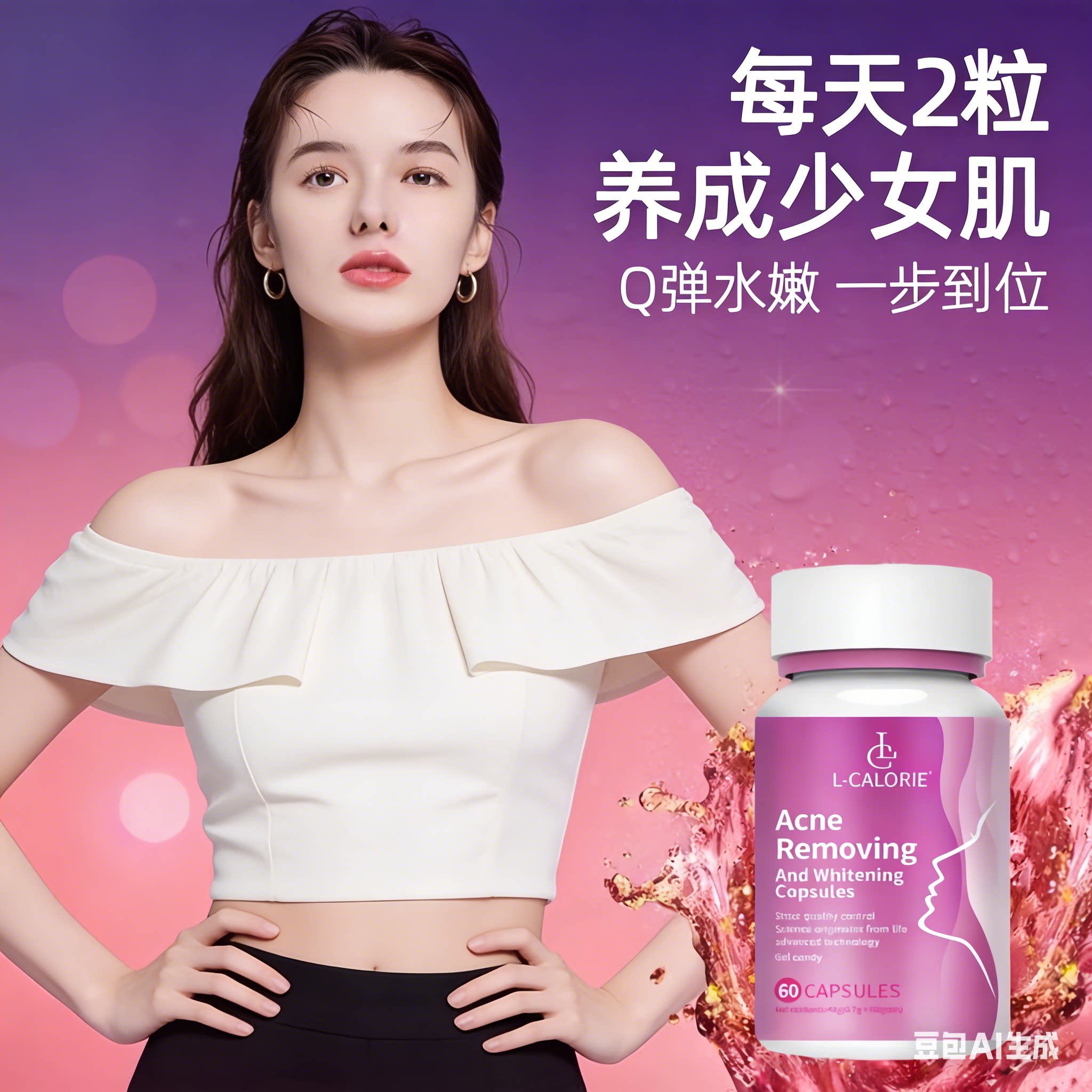 sungit焕肤f提亮美白胶原蛋白维C内服养肤黄褐斑官方正品Ht4