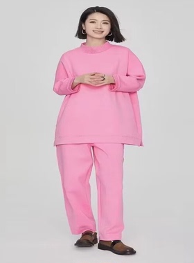 紫布语2026春季新款空气棉休闲减龄显瘦大码女单件上衣卫衣521