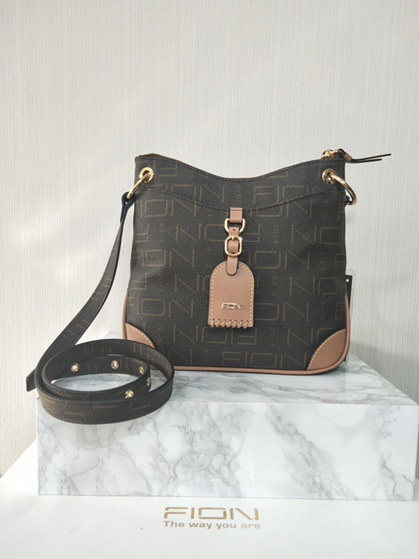 fion菲安妮女包2020新款专柜正品老花托特包单肩斜挎包faafifs209