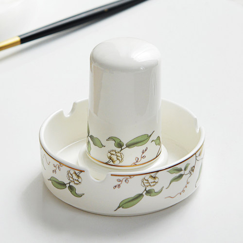 陶瓷牙签筒骨瓷牙签盒个性烟灰缸