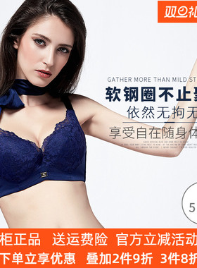 奥丝蓝黛文胸聚拢调整薄款BC杯内衣性感6018软钢圈羽绵C85