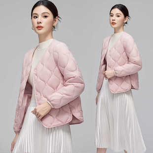休闲保暖外套 时尚 轻薄内胆棉衣女2025秋冬羽绒棉服女短款 内搭薄款