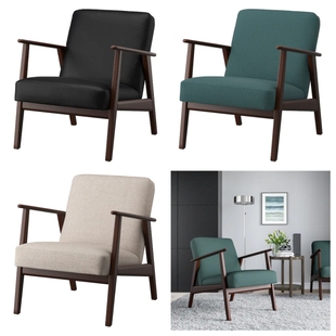 宜家国内代购伊格塞特单人沙发扶手椅北欧风格复古实木懒人沙发椅