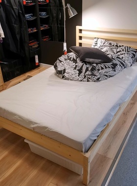 宜家代购塔瓦床架松木床卧室单人双人简约现代舒适床