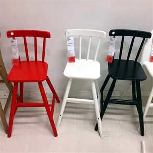 宜家国内代购阿甘 书桌椅儿童进餐椅高脚椅书桌椅宝宝餐椅实木椅