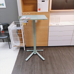 宜家代购米特丛带脚轮的笔记本电脑桌家用可升降电脑桌可移动桌子