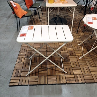 宜家代购托帕瑞桌子室内户外可折叠金属桌阳台餐桌茶桌咖啡桌白色