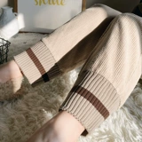 Вельветовые демисезонные шерстяные штаны, свободный прямой крой, подходит для подростков, популярно в интернете