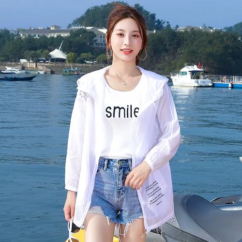 Одежда для защиты от солнца, модная длинная короткая куртка для школьников, коллекция 2021, средней длины, защита от солнца, в корейском стиле, оверсайз