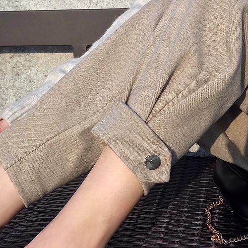 Шерстяные демисезонные штаны для отдыха, свободный крой, коллекция 2021