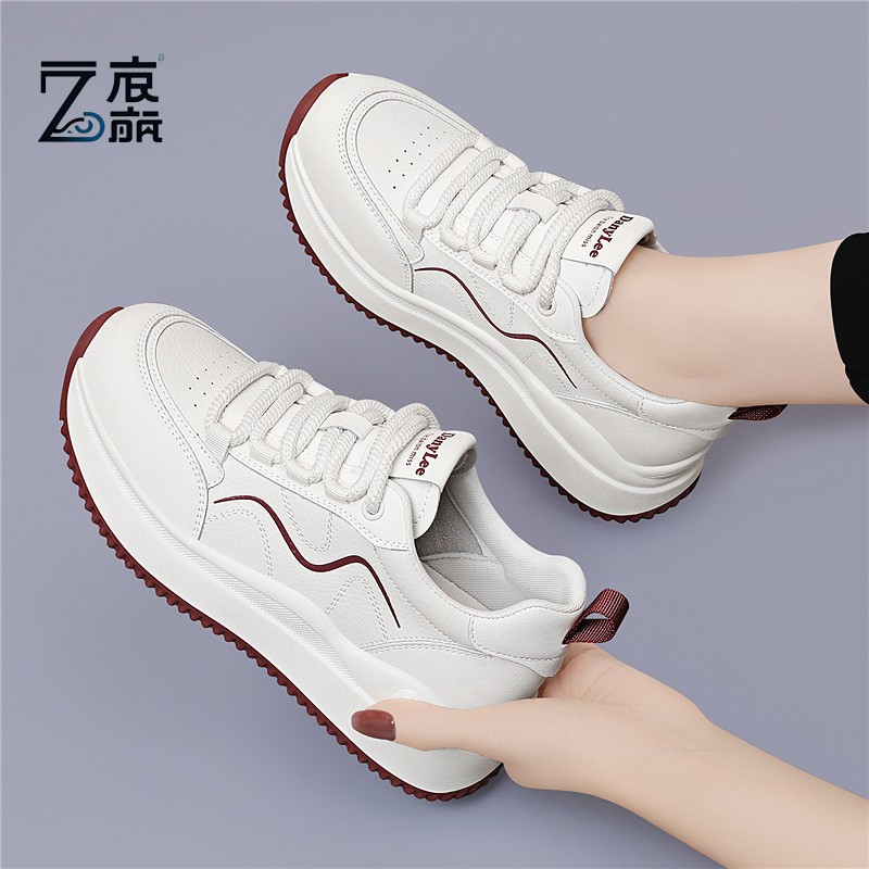 莆田纯原小蛮腰新款2025女鞋阿甘鞋休闲厚底春季运动老爹板鞋健步