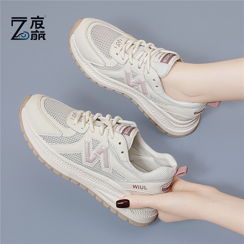 莆田纯原运动鞋女鞋子2025夏季新款网鞋透气网面休闲软底小白鞋女