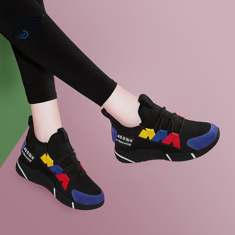 莆田纯原运动鞋女鞋子2025新款爆款春夏季百搭休闲软底内增高彩色